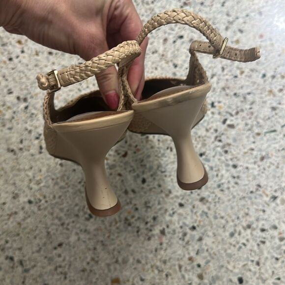 Impo Vasanti tan raffia rattan wedge heel sandal 9 - Picture 7 of 9